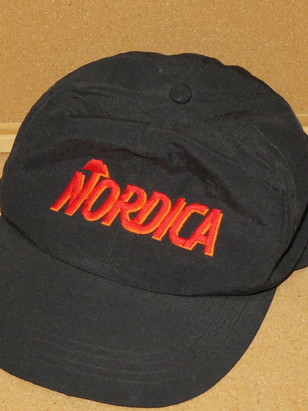 Vintage Black Nordica Hat Adjustable Strap
